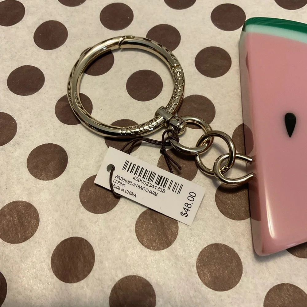 NWT Henri Bendel Watermelon Key Ring Purse Charm - Picture 3 of 8